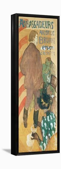 Ambassadeurs, Aristide Bruant Et His Cabaret, 1892 (Oil on Card)-Henri de Toulouse-Lautrec-Framed Premier Image Canvas