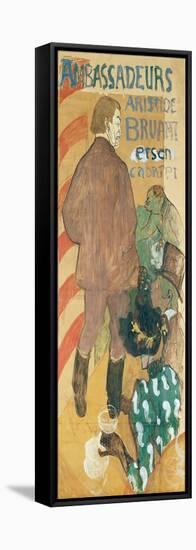 Ambassadeurs, Aristide Bruant Et His Cabaret, 1892 (Oil on Card)-Henri de Toulouse-Lautrec-Framed Premier Image Canvas