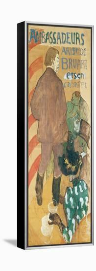 Ambassadeurs, Aristide Bruant Et His Cabaret, 1892 (Oil on Card)-Henri de Toulouse-Lautrec-Framed Premier Image Canvas