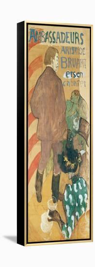 Ambassadeurs, Aristide Bruant Et His Cabaret, 1892 (Oil on Card)-Henri de Toulouse-Lautrec-Framed Premier Image Canvas