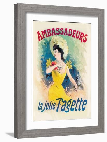 Ambassadeurs: La Jolie Fagette-Jules Chéret-Framed Art Print