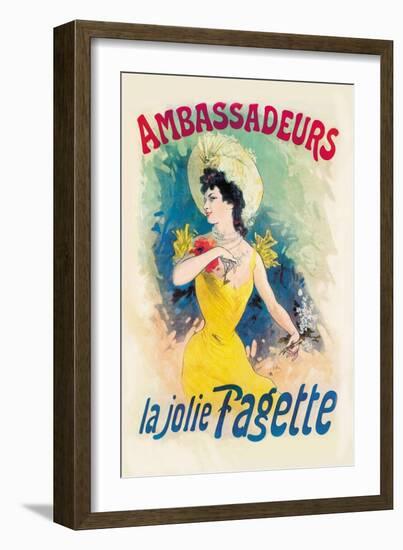 Ambassadeurs: La Jolie Fagette-Jules Chéret-Framed Art Print