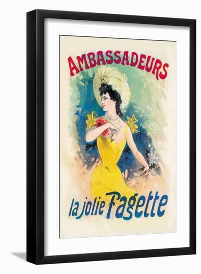 Ambassadeurs: La Jolie Fagette-Jules Chéret-Framed Art Print