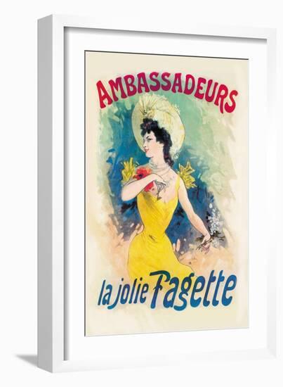 Ambassadeurs: La Jolie Fagette-Jules Chéret-Framed Art Print