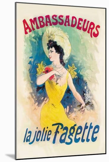 Ambassadeurs: La Jolie Fagette-Jules Chéret-Mounted Art Print