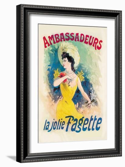 Ambassadeurs: La Jolie Fagette-Jules Chéret-Framed Art Print