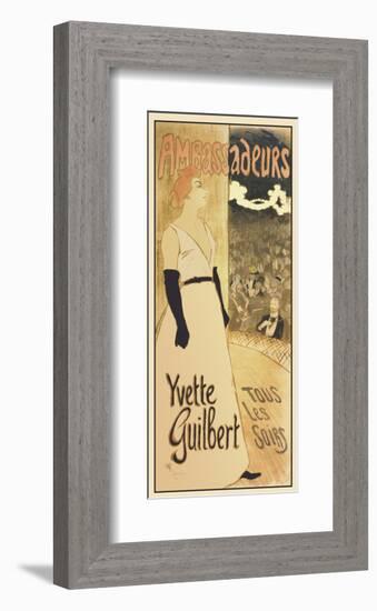 Ambassadeurs - Yvette Guilbert Tous les soirs-Theophile-Alexandre Steinlen-Framed Art Print