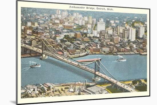 Ambassador Bridge, Detroit, Michigan-null-Mounted Art Print