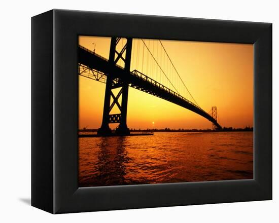 Ambassador Bridge, U.S.A.-Greg Johnston-Framed Premier Image Canvas