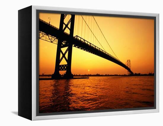Ambassador Bridge, U.S.A.-Greg Johnston-Framed Premier Image Canvas