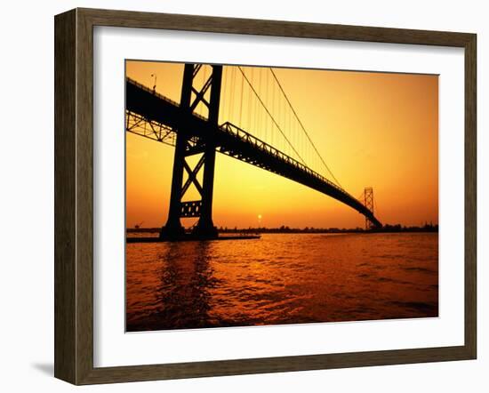 Ambassador Bridge, U.S.A.-Greg Johnston-Framed Photographic Print