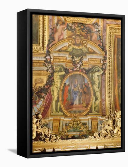 Ambassadors Arriving from All Corners of the Earth, Ceiling Painting from the Galerie Des Glaces-Charles Le Brun-Framed Premier Image Canvas