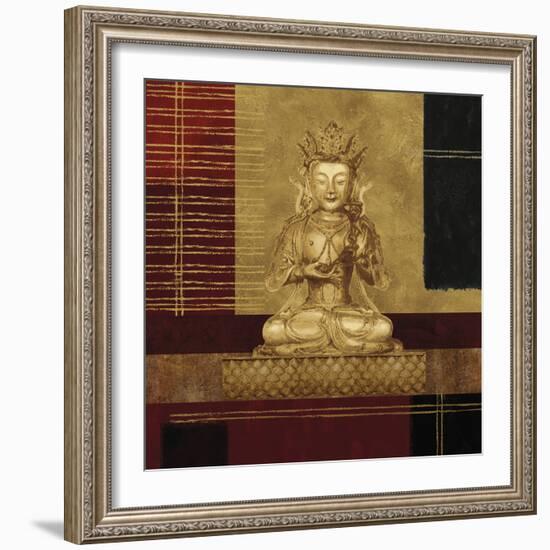 Amber and Gold II-Linda Wood-Framed Giclee Print