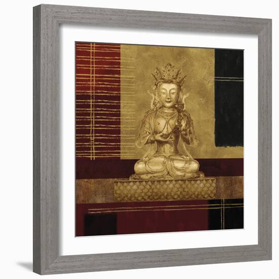 Amber and Gold II-Linda Wood-Framed Giclee Print