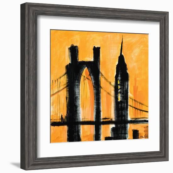 Amber Cityscape-Paul Brent-Framed Art Print