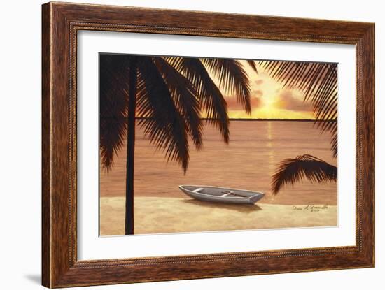 Amber Palms-Diane Romanello-Framed Art Print