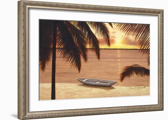 Amber Palms-Diane Romanello-Framed Art Print