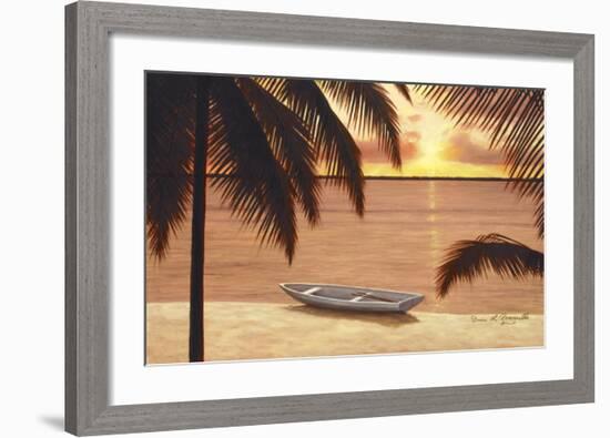 Amber Palms-Diane Romanello-Framed Art Print