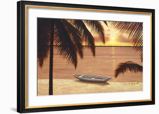 Amber Palms-Diane Romanello-Framed Art Print