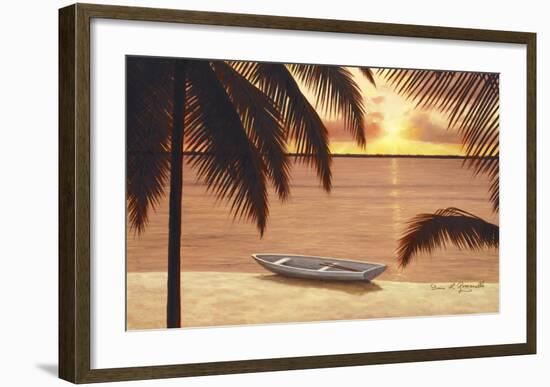 Amber Palms-Diane Romanello-Framed Art Print