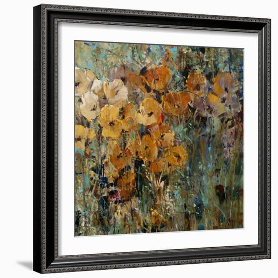 Amber Poppy Field II-Tim O'toole-Framed Premium Giclee Print