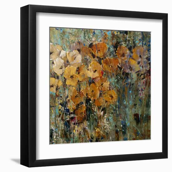 Amber Poppy Field II-Tim O'toole-Framed Art Print