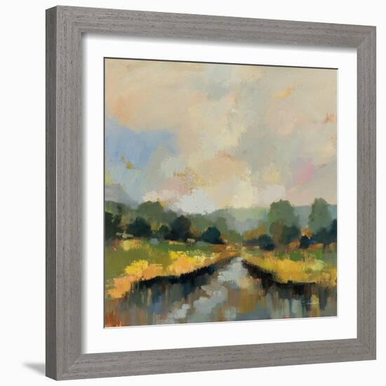 Amber Riverbank-Silvia Vassileva-Framed Art Print