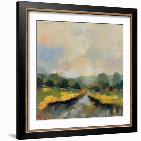 Amber Riverbank-Silvia Vassileva-Framed Art Print