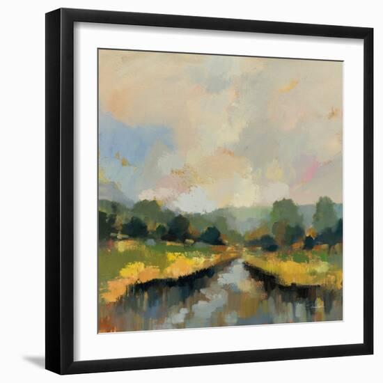 Amber Riverbank-Silvia Vassileva-Framed Art Print