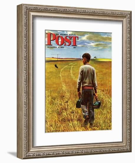 "Amber Waves of Grain," Saturday Evening Post Cover, September 8, 1945-John Falter-Framed Giclee Print