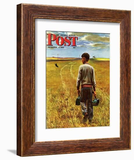 "Amber Waves of Grain," Saturday Evening Post Cover, September 8, 1945-John Falter-Framed Giclee Print