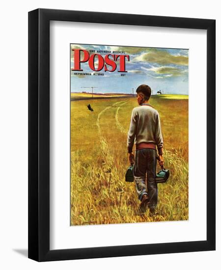 "Amber Waves of Grain," Saturday Evening Post Cover, September 8, 1945-John Falter-Framed Giclee Print