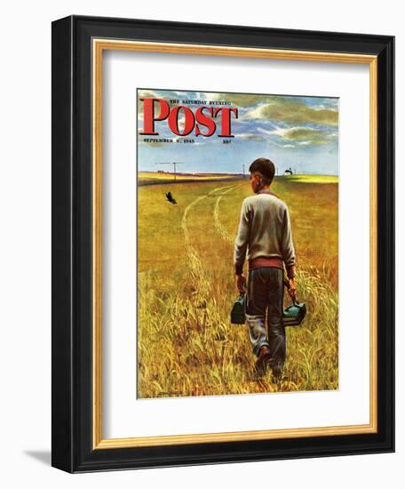 "Amber Waves of Grain," Saturday Evening Post Cover, September 8, 1945-John Falter-Framed Giclee Print