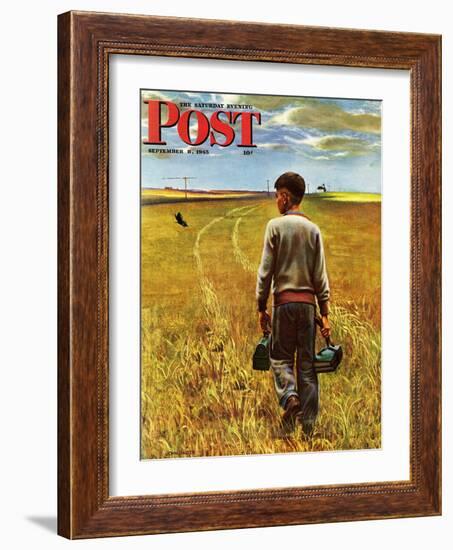 "Amber Waves of Grain," Saturday Evening Post Cover, September 8, 1945-John Falter-Framed Giclee Print