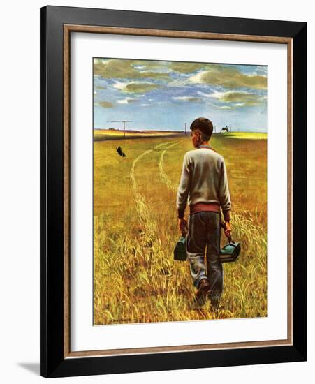 "Amber Waves of Grain," September 8, 1945-John Falter-Framed Giclee Print