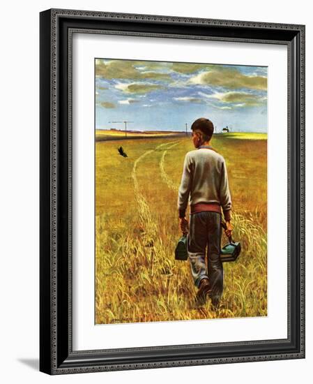 "Amber Waves of Grain," September 8, 1945-John Falter-Framed Giclee Print