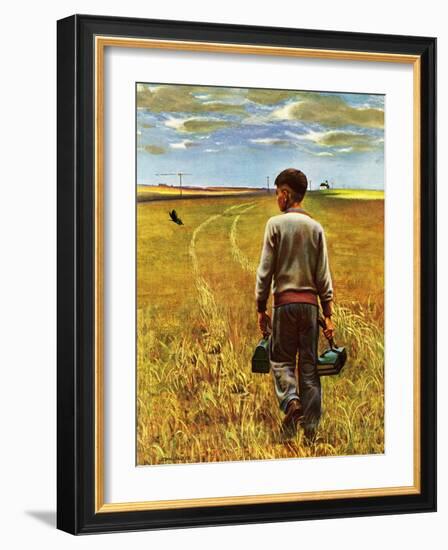 "Amber Waves of Grain," September 8, 1945-John Falter-Framed Giclee Print