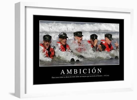 Ambición. Cita Inspiradora Y Póster Motivacional-null-Framed Photographic Print