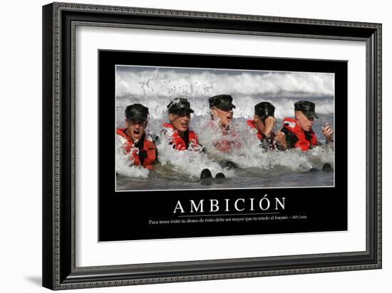 Ambición. Cita Inspiradora Y Póster Motivacional-null-Framed Photographic Print