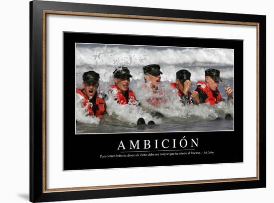 Ambición. Cita Inspiradora Y Póster Motivacional-null-Framed Photographic Print