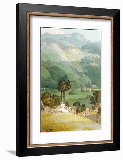 Ambleside, 1786 (W/C with Pen and Ink over Graphite on Laid Paper)-Francis Towne-Framed Giclee Print