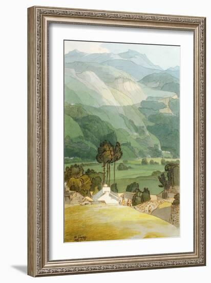 Ambleside, 1786 (W/C with Pen and Ink over Graphite on Laid Paper)-Francis Towne-Framed Giclee Print