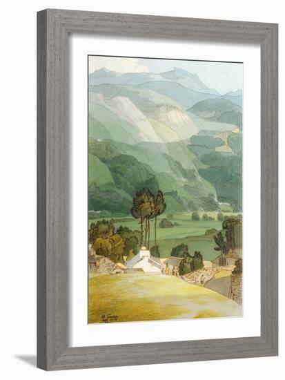 Ambleside, 1786 (W/C with Pen and Ink over Graphite on Laid Paper)-Francis Towne-Framed Giclee Print