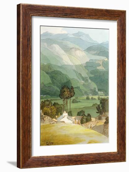 Ambleside, 1786 (W/C with Pen and Ink over Graphite on Laid Paper)-Francis Towne-Framed Giclee Print