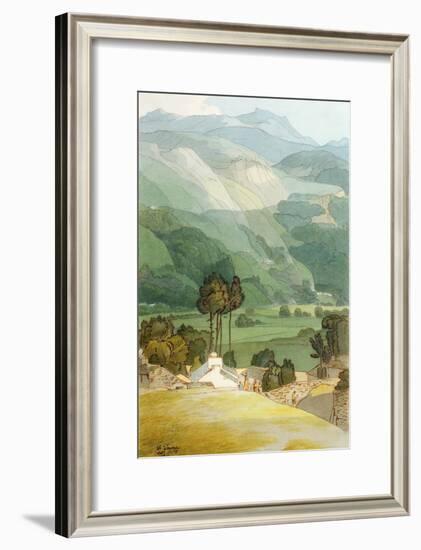 Ambleside, 1786 (W/C with Pen and Ink over Graphite on Laid Paper)-Francis Towne-Framed Giclee Print