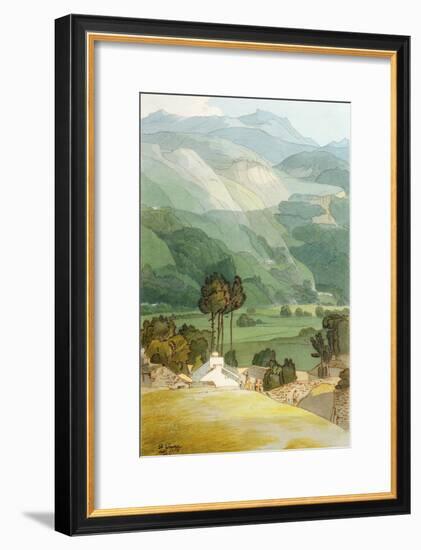 Ambleside, 1786 (W/C with Pen and Ink over Graphite on Laid Paper)-Francis Towne-Framed Giclee Print