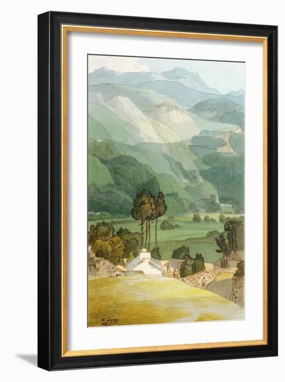 Ambleside, 1786 (W/C with Pen and Ink over Graphite on Laid Paper)-Francis Towne-Framed Giclee Print