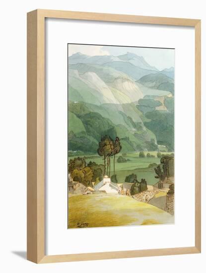 Ambleside, 1786 (W/C with Pen and Ink over Graphite on Laid Paper)-Francis Towne-Framed Premium Giclee Print