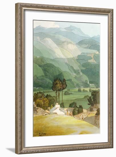 Ambleside, 1786 (W/C with Pen and Ink over Graphite on Laid Paper)-Francis Towne-Framed Giclee Print