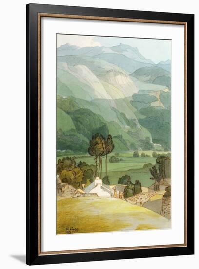 Ambleside, 1786 (W/C with Pen and Ink over Graphite on Laid Paper)-Francis Towne-Framed Giclee Print